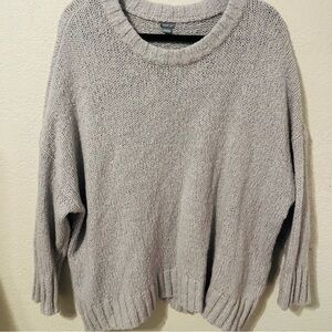 Aerie Cozy Gray Crew Neck Sweater